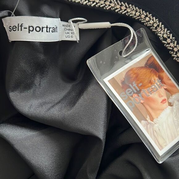 Self-Portrait One shoulder crepe Jumpsuit in black size US6 - Picture 12 of 13